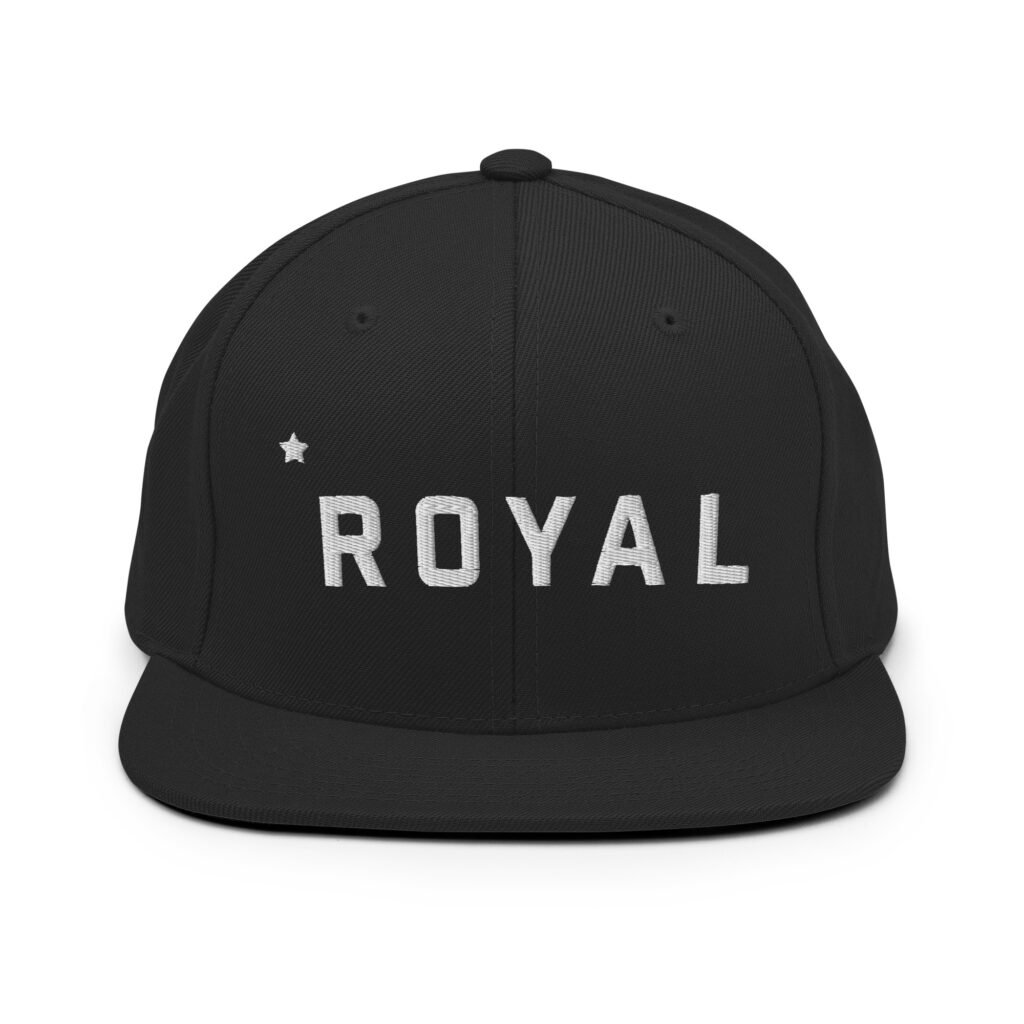 Snap Back Embroidered Type Design